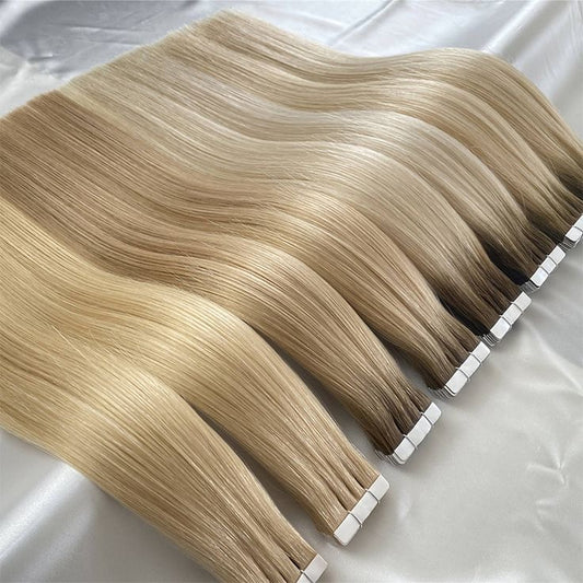 Wholesale Tape in 100 Human Hair Double Drawn Russian Remi Hair Extens 14A Grade Tape Hair Extensions